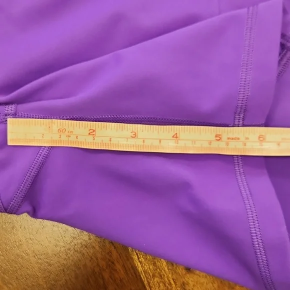 Lululemon Wunder Train Mesh Panel High-Rise Short 6" Atomic Purple Womens Sz 12 - Picture 6 of 8